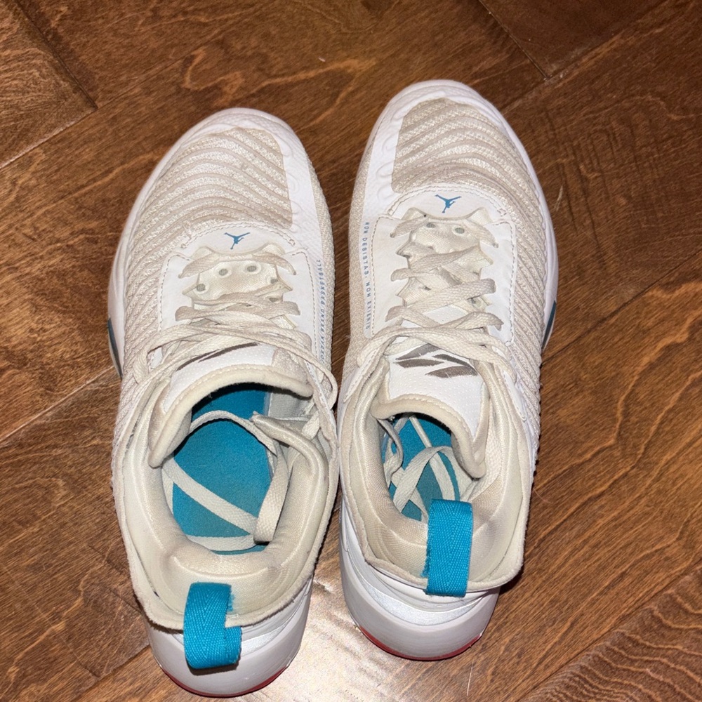 Jordan Athletic Shoes in White and Blue